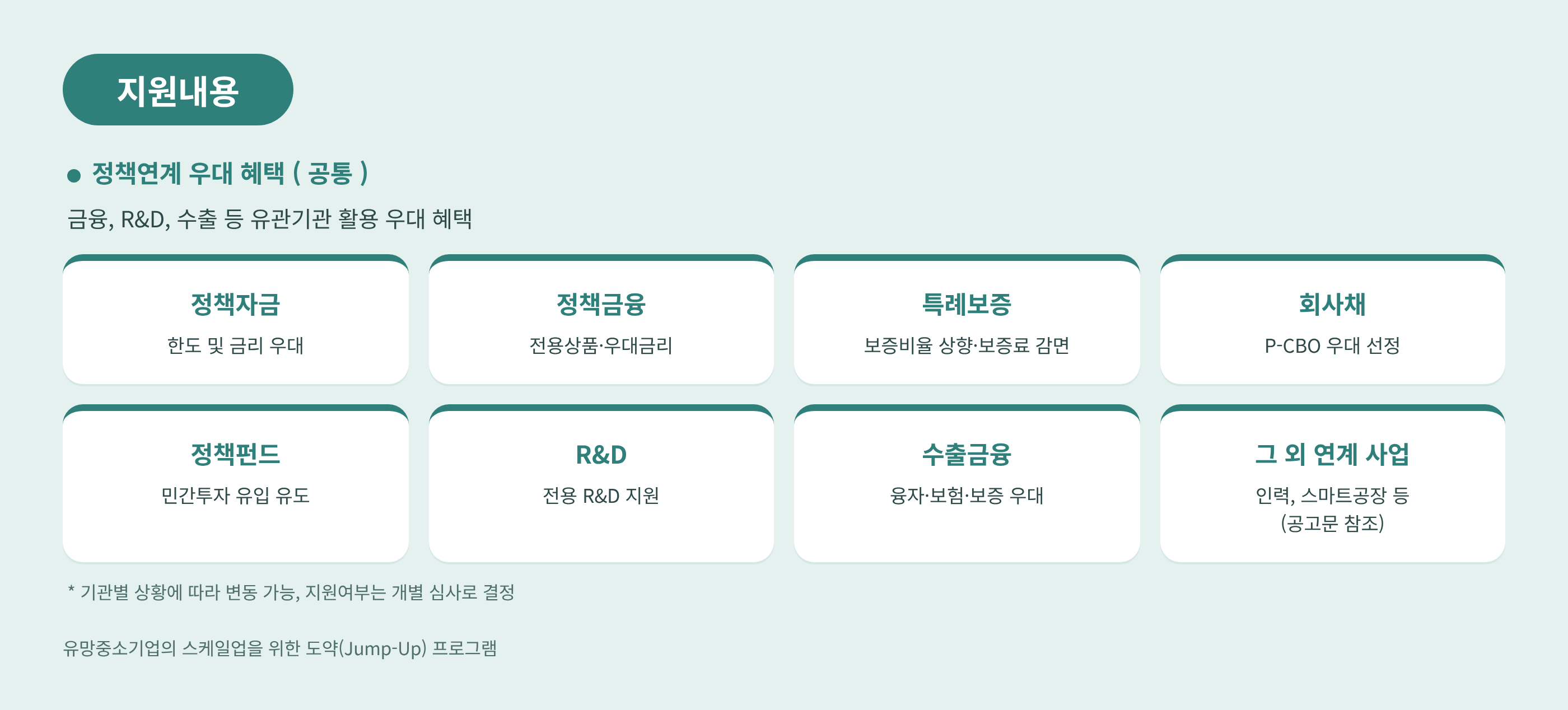 전체트랙 지원내용(정책연계) 도식
